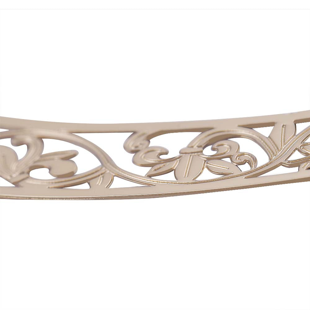 Shiny Gold Cutwork Design Designer Metal Plate Neck Design