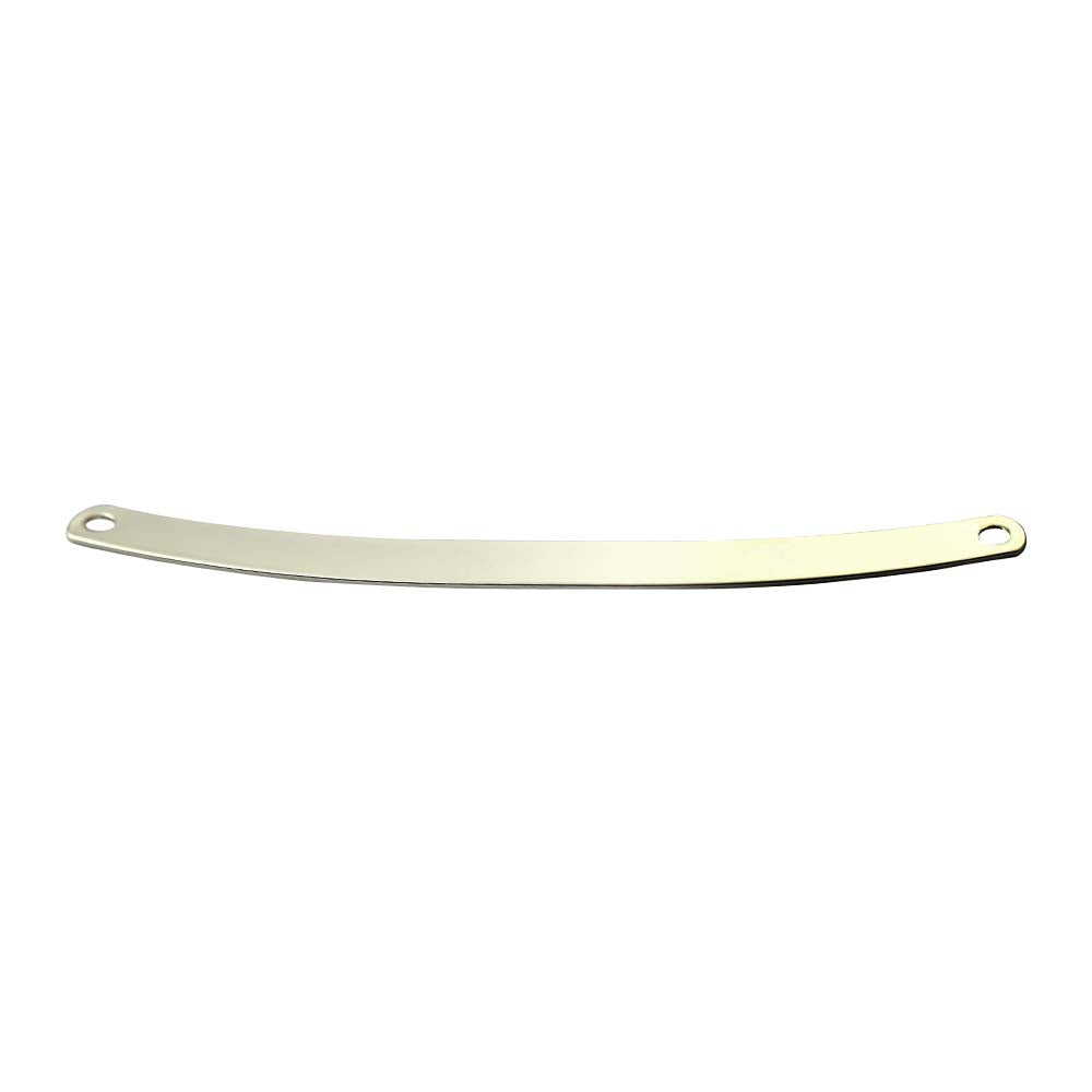 Small Sleek Curved Shape Shiny Metal Detail Clothing Hardware