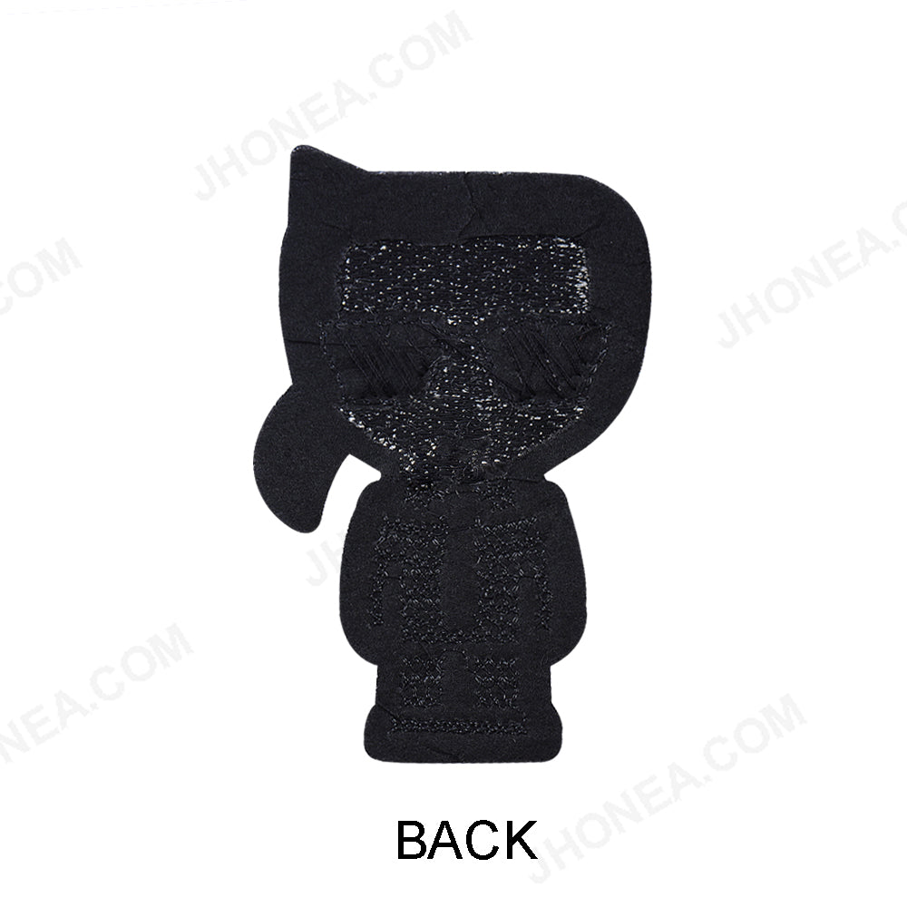 Shiny Iridescent Two Tone Sequins Stylish Boy Shirt Patch