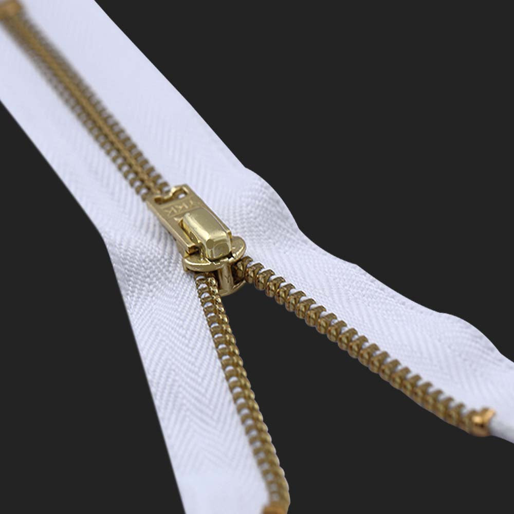 YKK- #5 Gold & Silver Teeth Open-End & Closed-End YKK Zipper