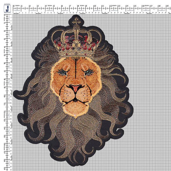 The Luxury Design Lion King Beaded Animal Texture Embroidery Patch