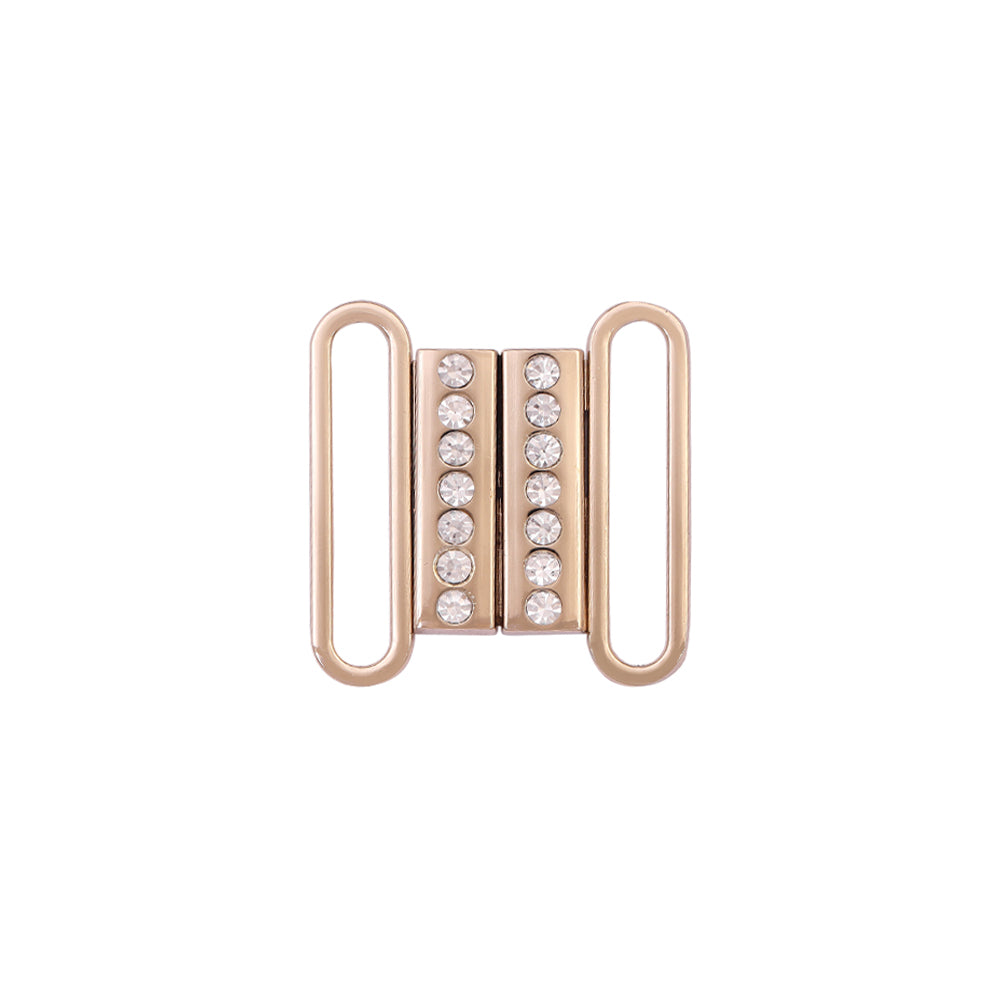Easy Openable Shiny Gold Diamond Closure Clasp Belt Buckle