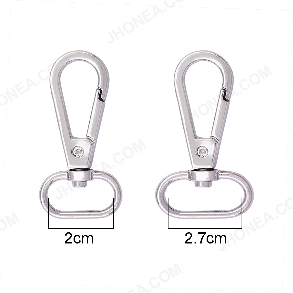 Jhonea Metal Swivel Lever Snap Hooks with Rings Buckle Hardware  Edit alt text