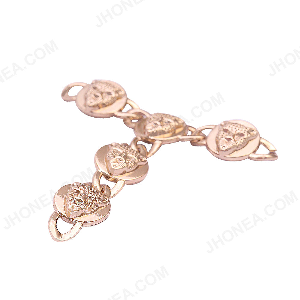 Golden Metal Chain Leopard Connectors Decorative Accessory