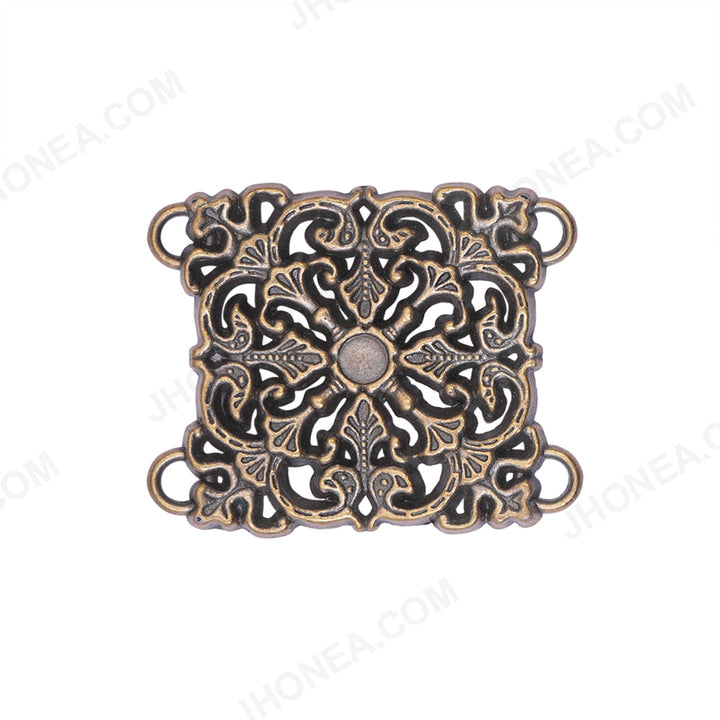 Jhonea Antique Intricate Cutwork Design Square Frame Accessory