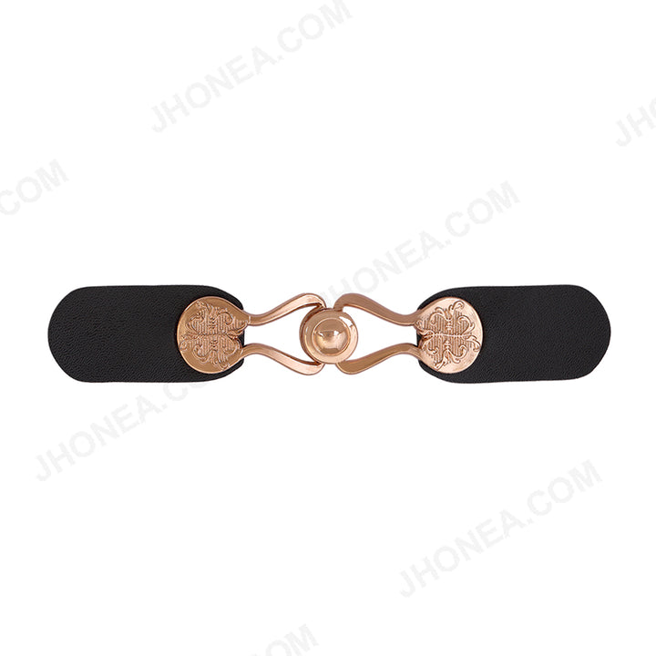 Jhonea PU Leather Buckle with Metal Closure Clasp for Jackets