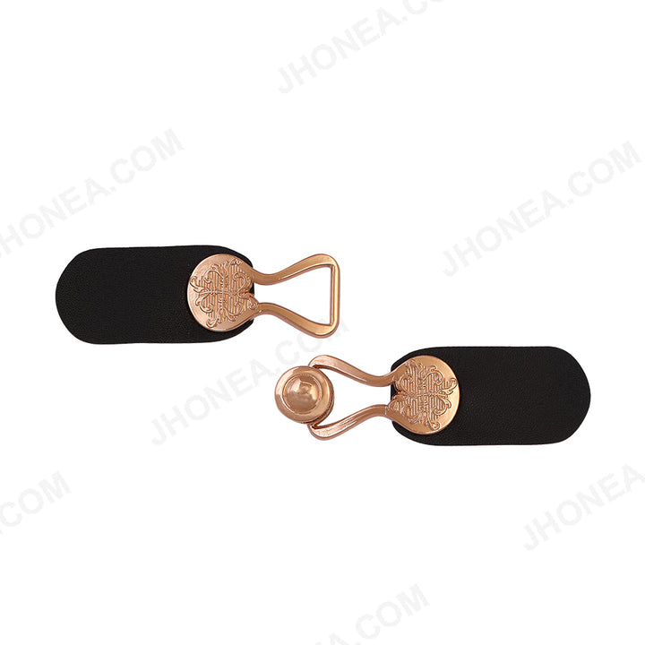 PU Leather Buckle with Metal Closure Clasp for Jackets