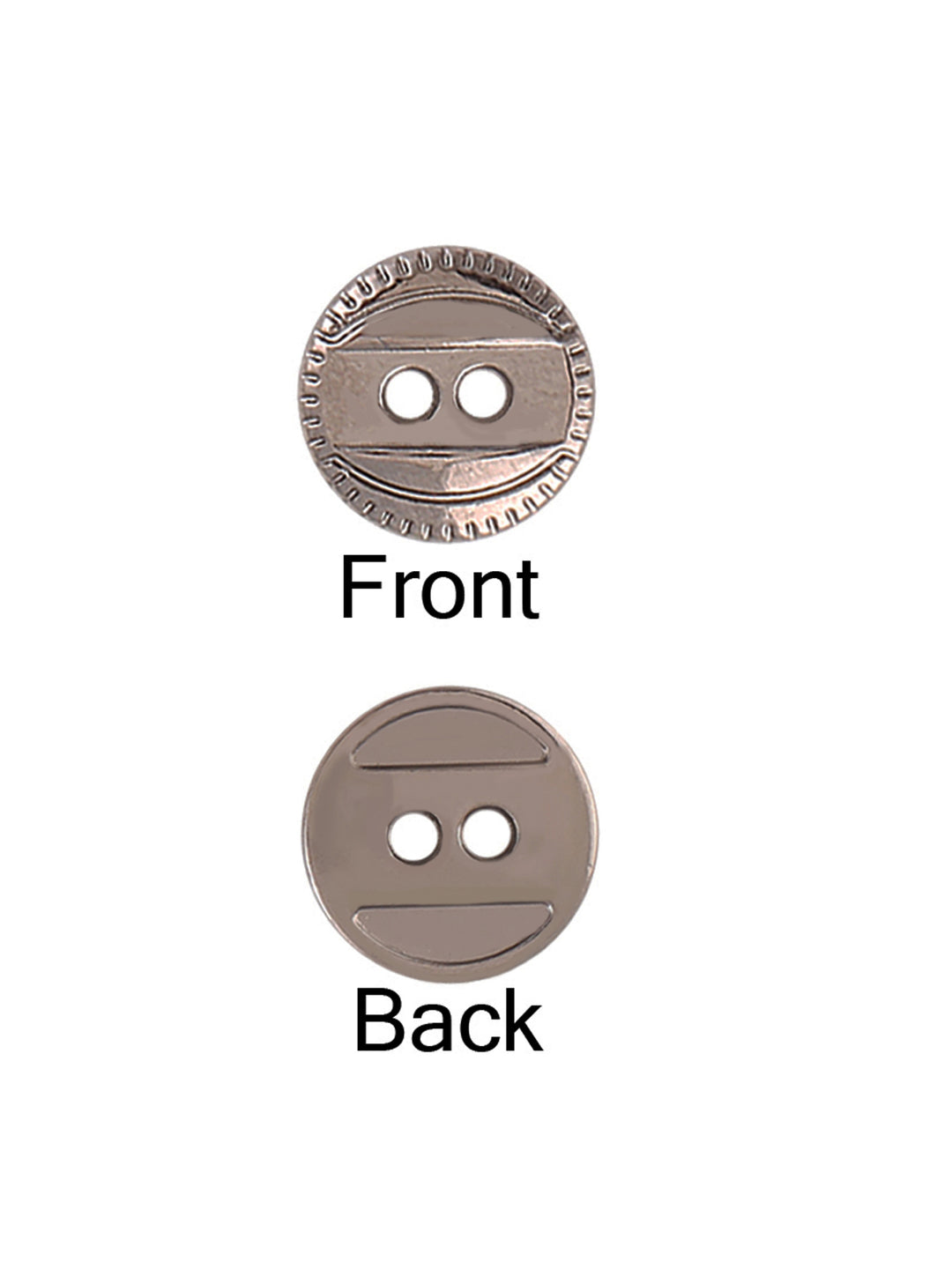 Western Style 2-Hole Round Shape Metal Button for Dresses