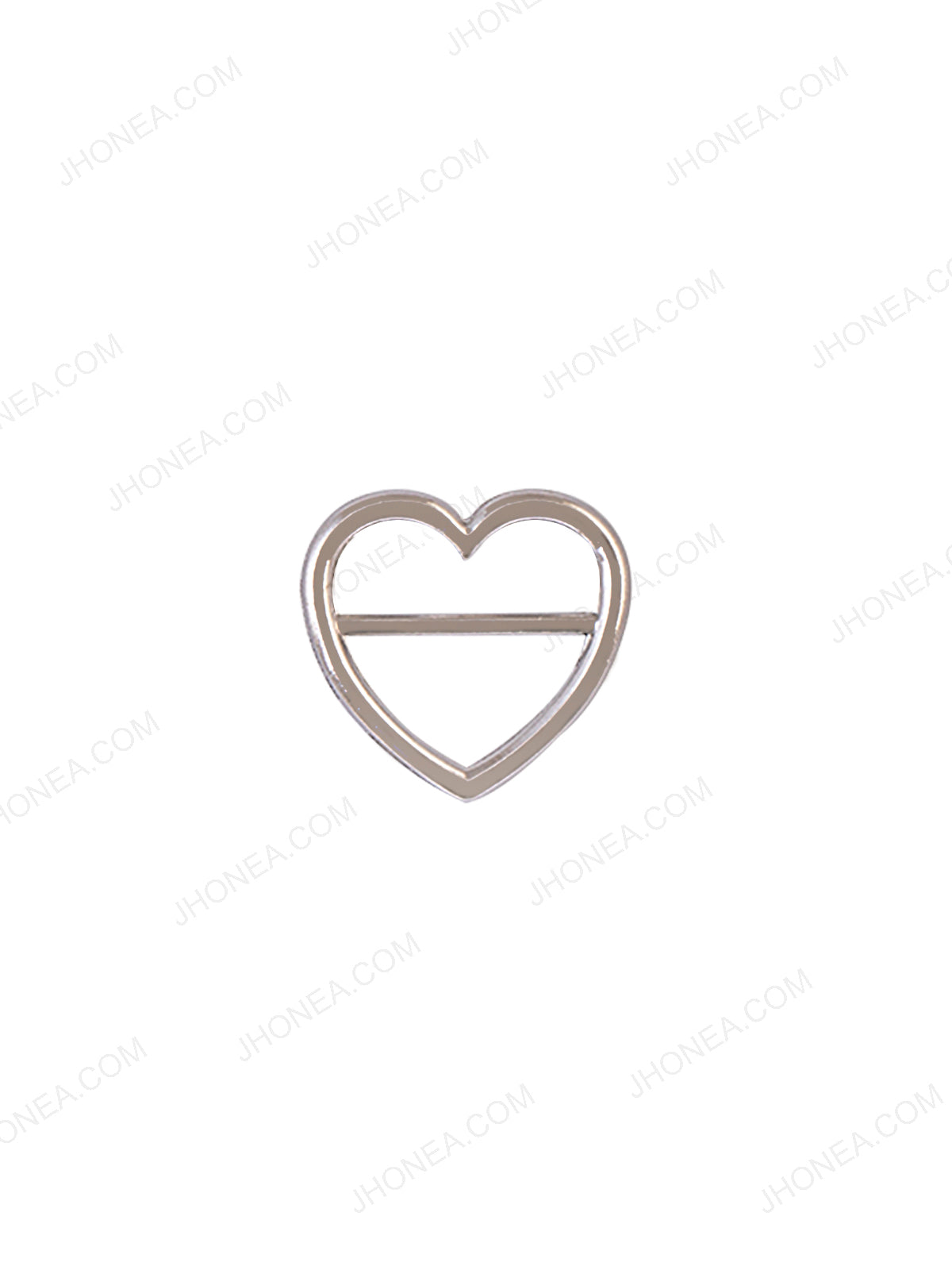  Rivil-Civil Shiny Silver Small Heart Shape Strap Buckle