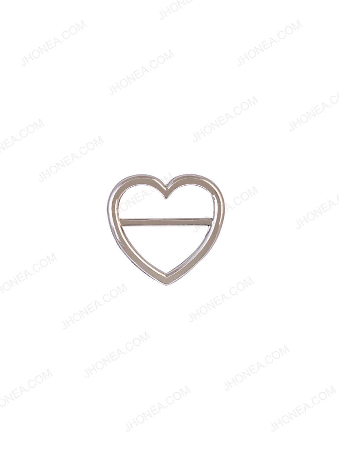  Rivil-Civil Shiny Silver Small Heart Shape Strap Buckle