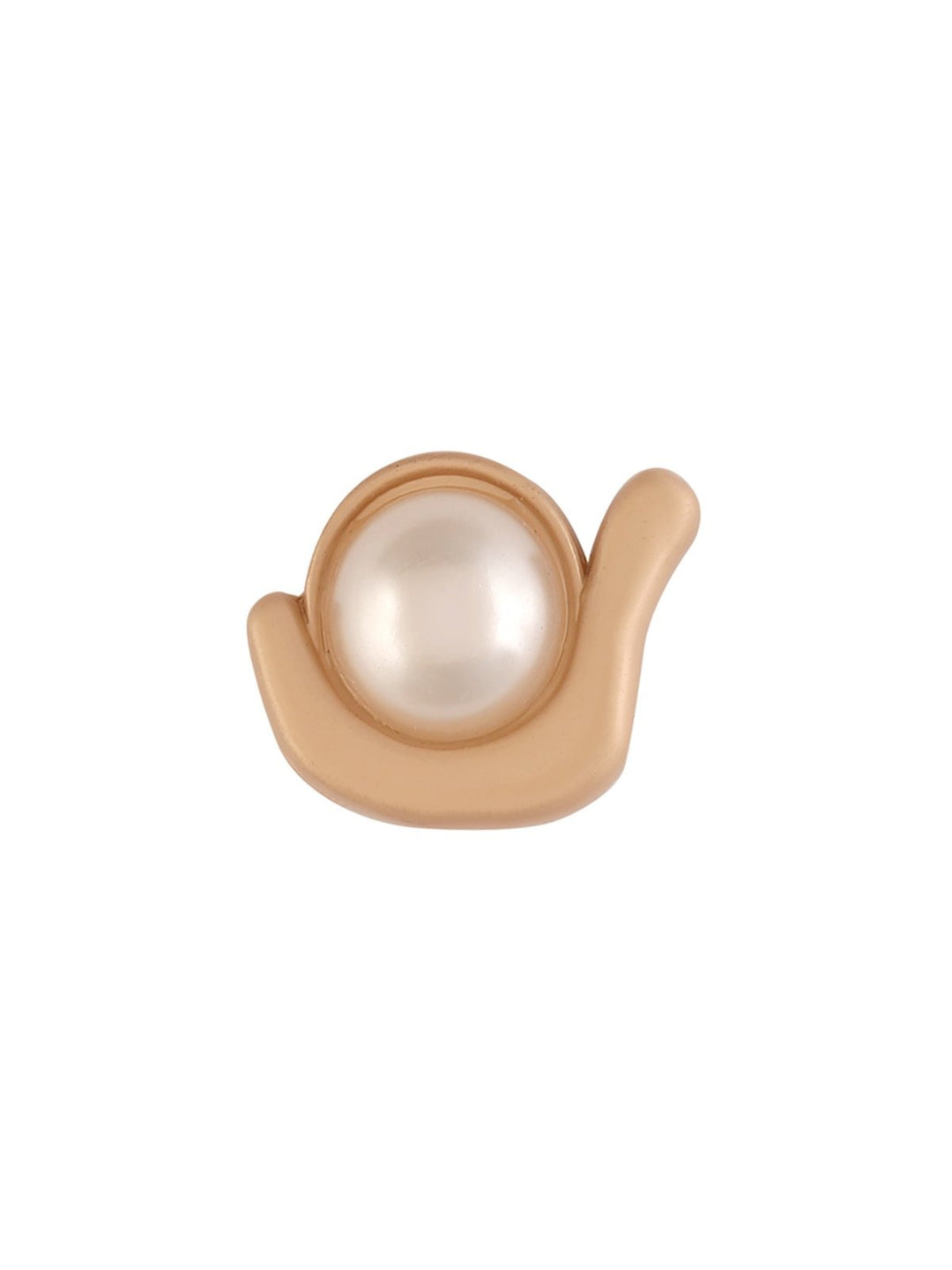 Matte Gold Decorative Pearl Button with Downhole Loop