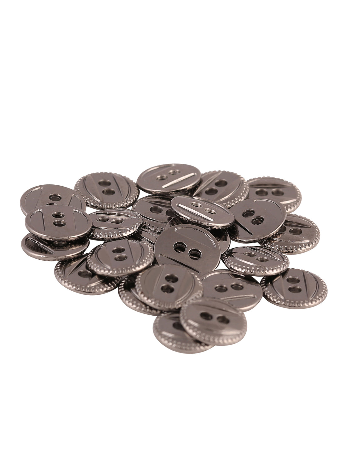 Western Style 2-Hole Round Shape Metal Button for Dresses