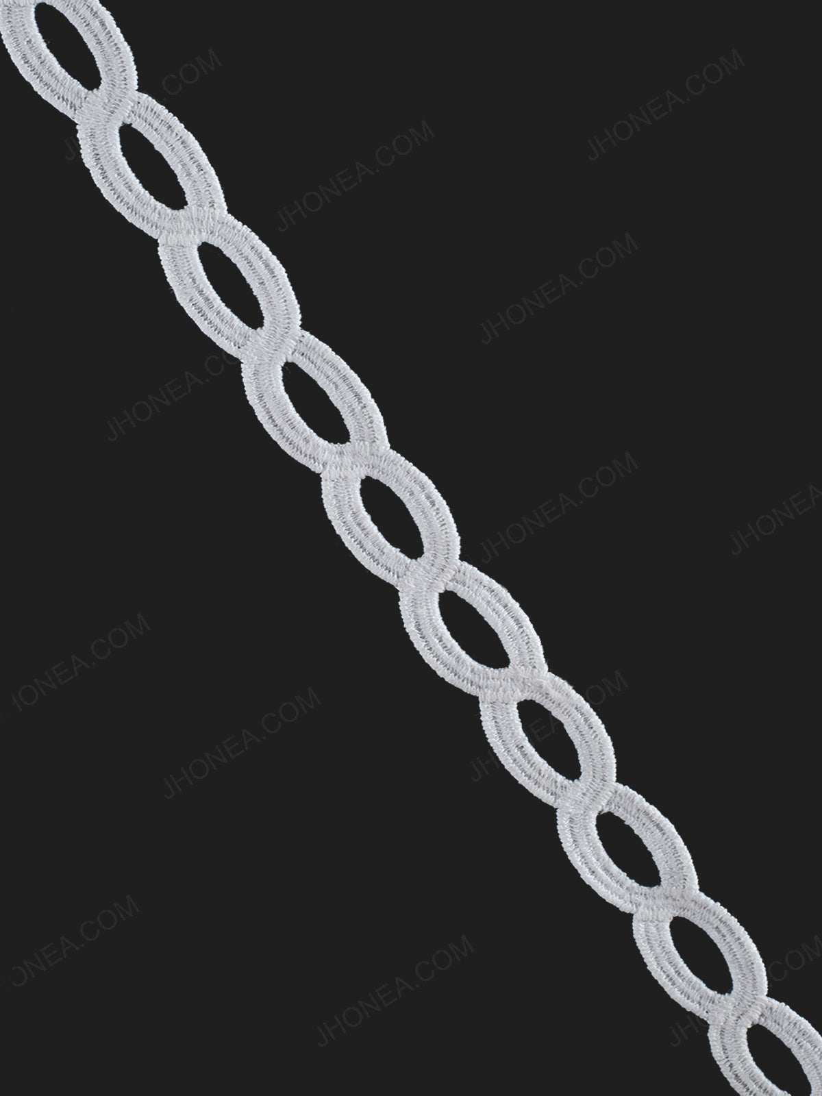 Chain Design White Guipure Lace Trim