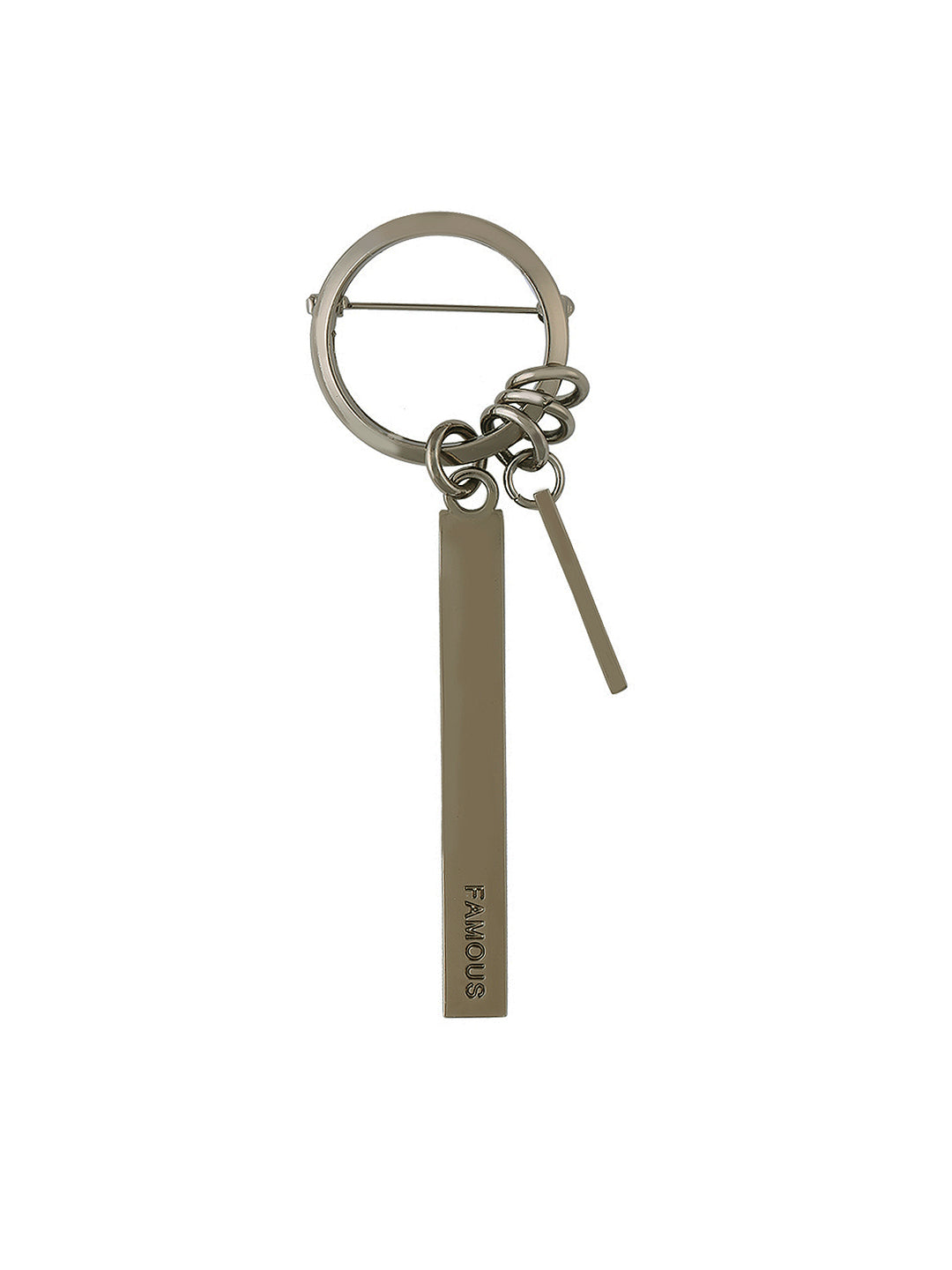 Shiny Anti Brass Keychain Design Classic Ring Brooch