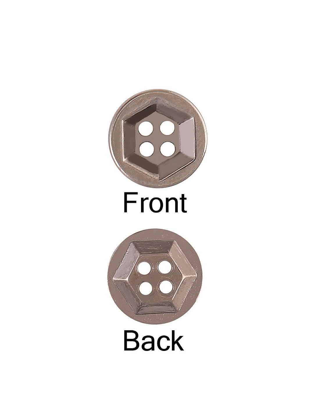 Solid Design Geometric Pattern Metal Shirt Buttons