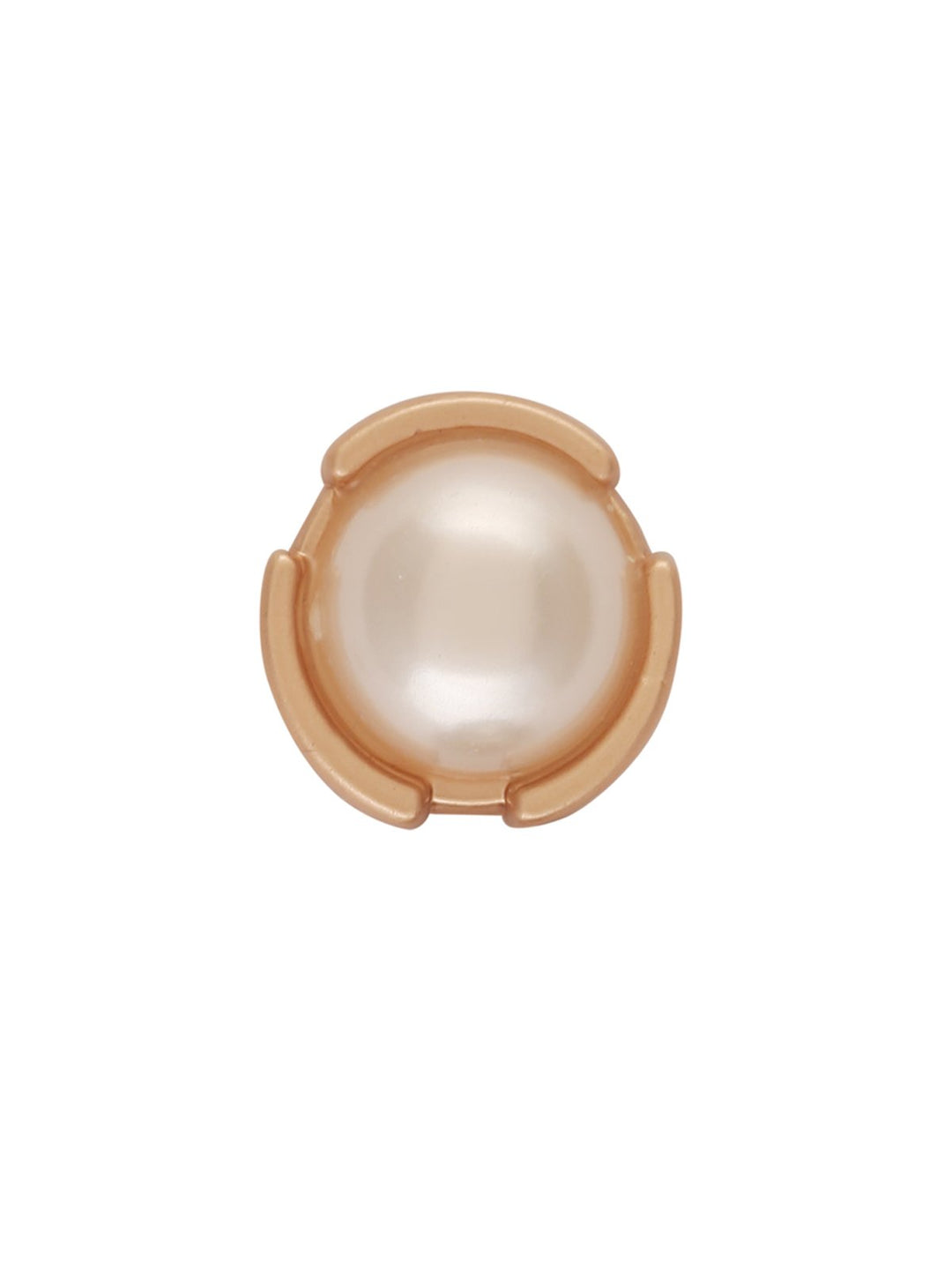 Round Shape Matte Gold Color Cutting Edges Pearl Button