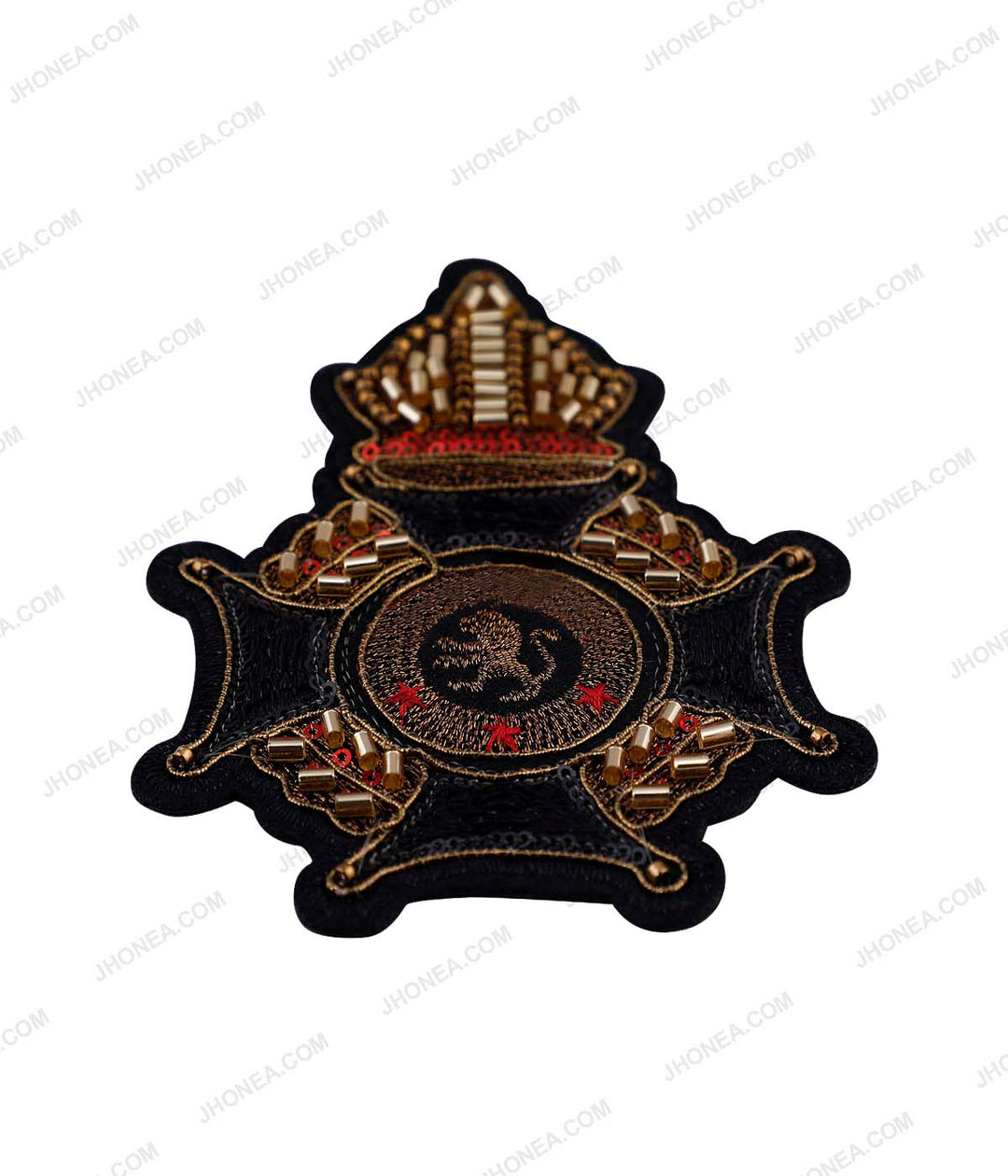 Royal Empire Beaded Leopold Patch for Designer Clothes