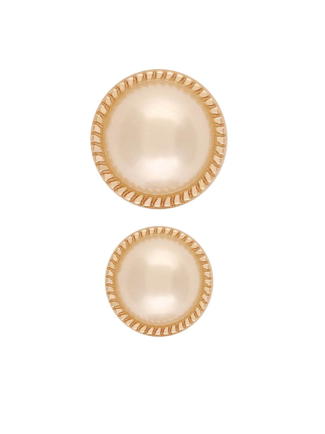 Shiny Gold Color Round Shape Pearl Button