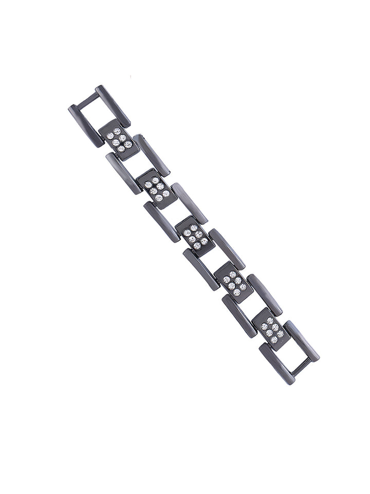 Classic Shiny Gunmetal Decorative Diamond Metal Connector