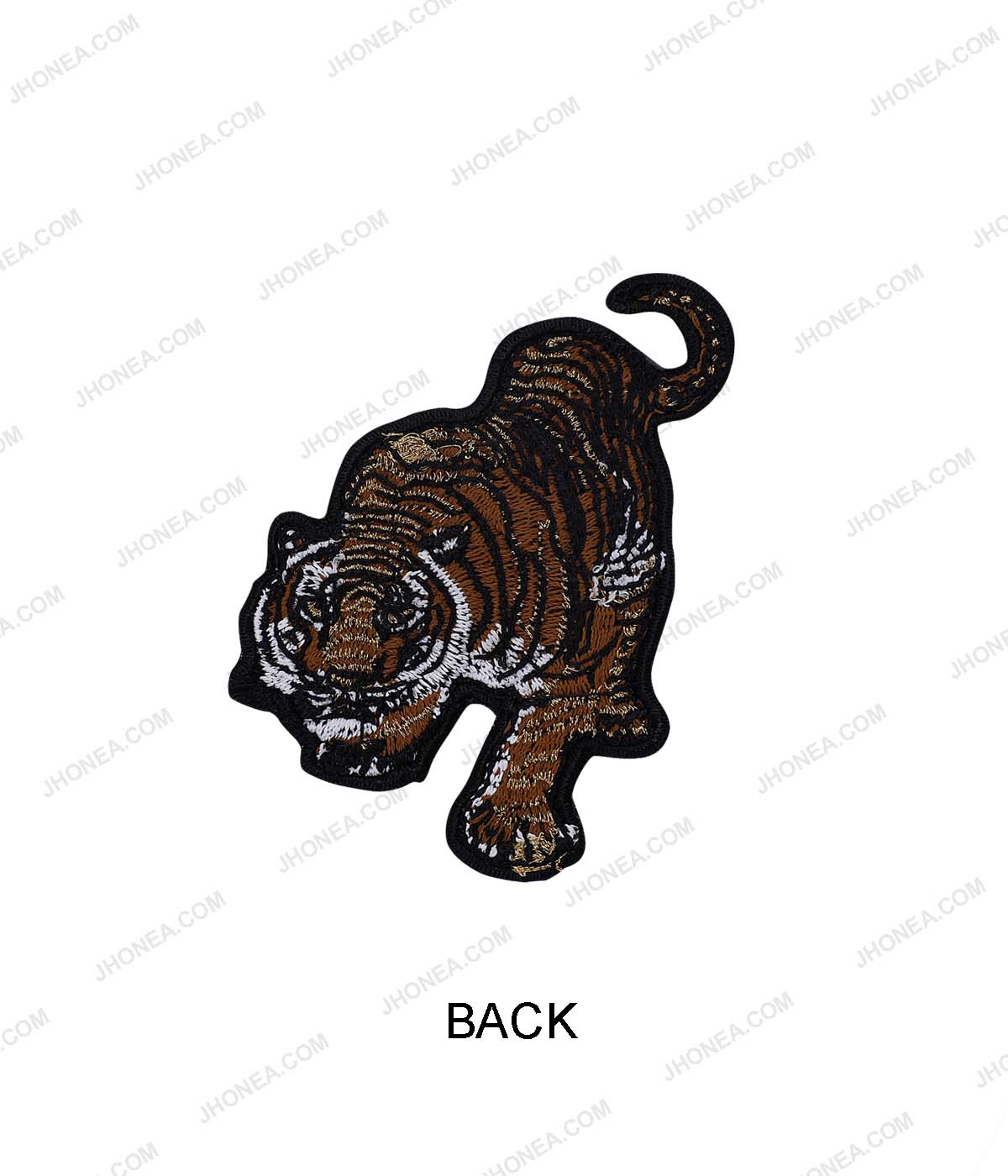 Cute Climbing Tiger Gold Embroidered Sequins Patch