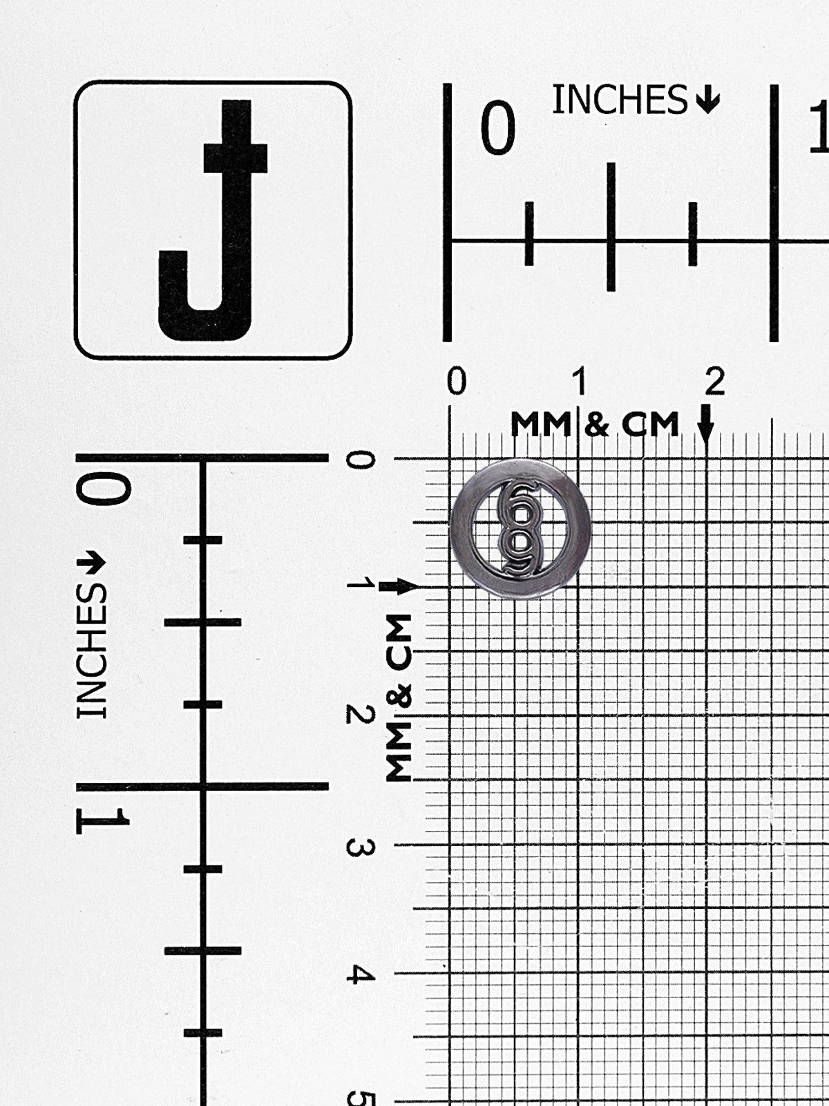 Round Shape 11mm (16L) 2 hole Gunmetal Shirt Metal Button - Jhonea Accessories