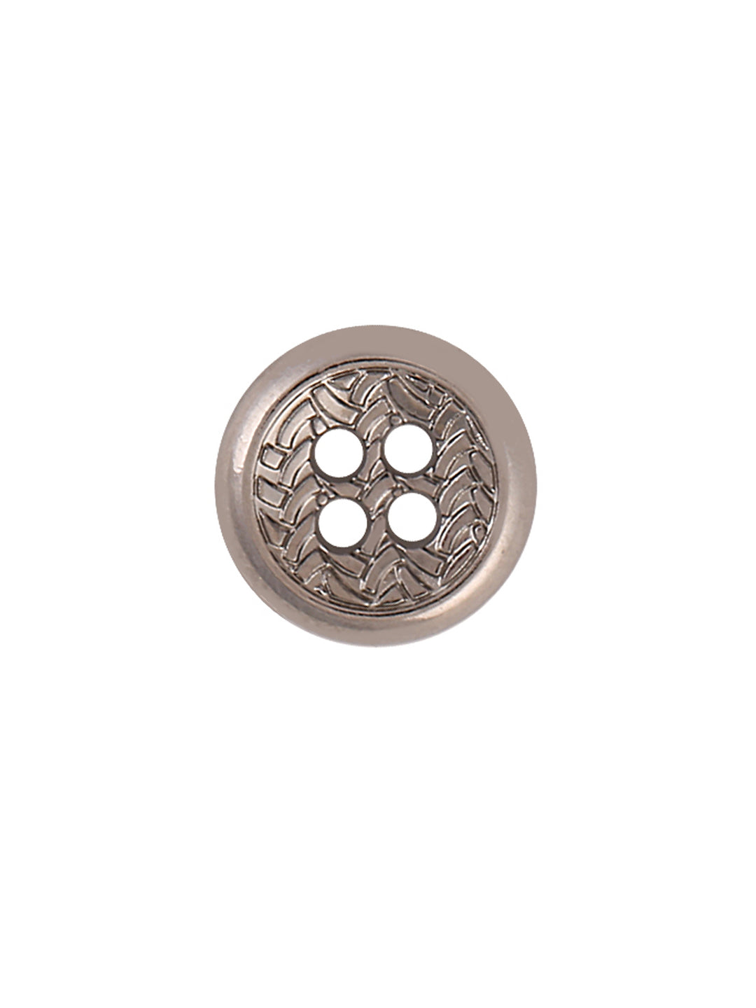 Engraved Design 4-Hole Round Shape Metal Button