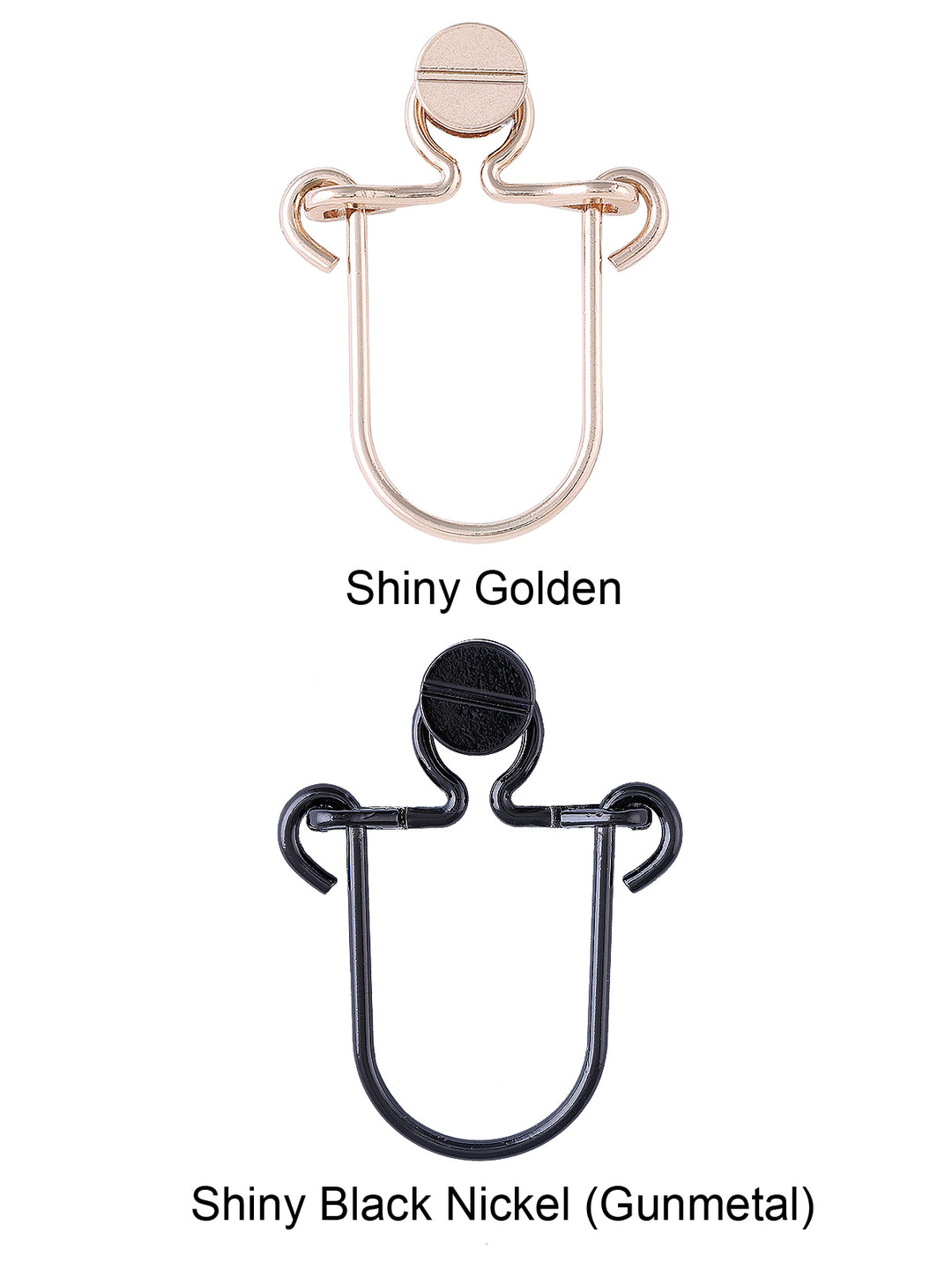 Very Fashionable & Unique Design in Shiny Golden & Shiny Black Nickel (Gunmetal) Colour Nut-Bolt Screw Fashion Accessory