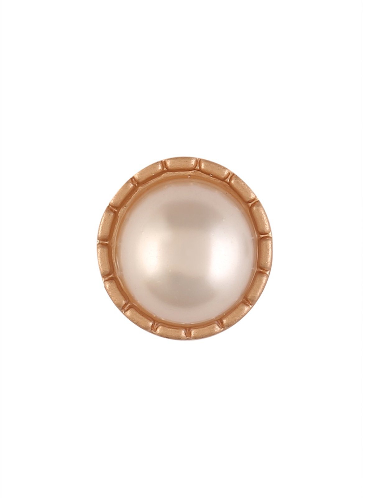 Matte Gold Round Shape with Scalloped Edges Pearl Button