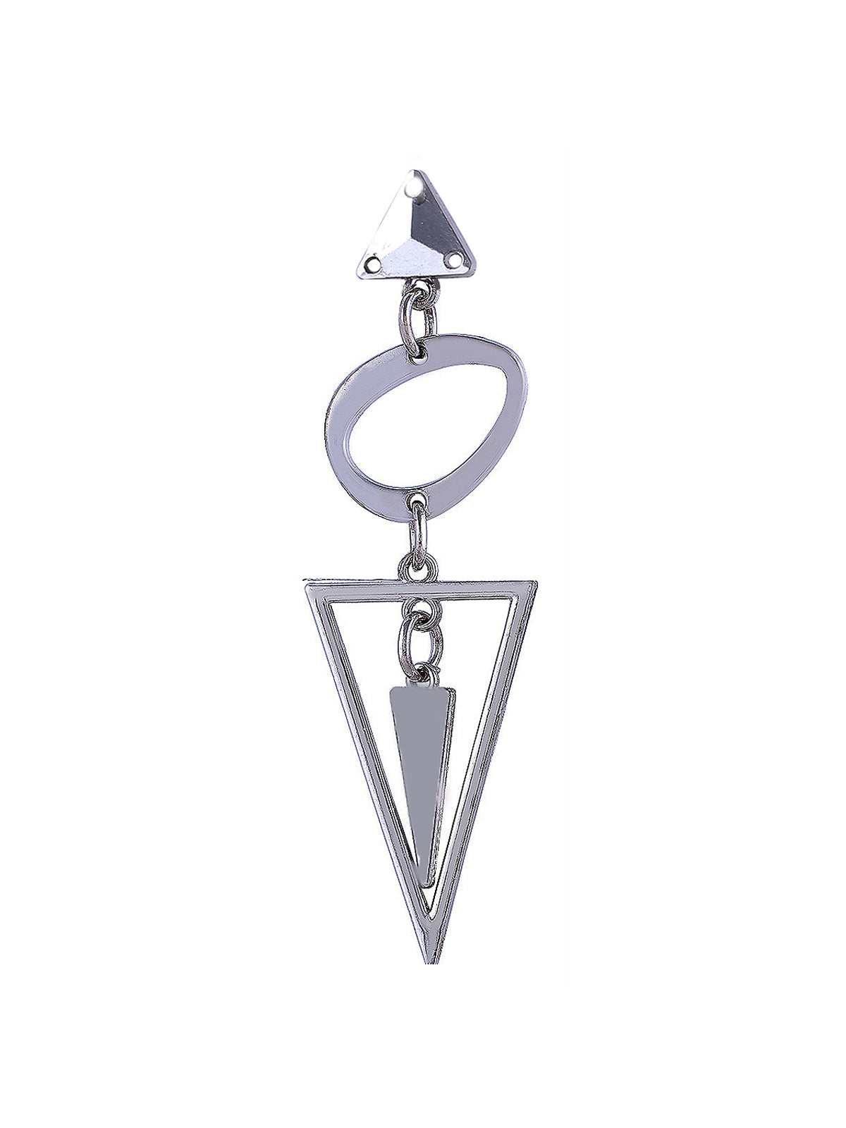 Shiny Silver Triangle Shape Trendy Loop Hanger For Pants