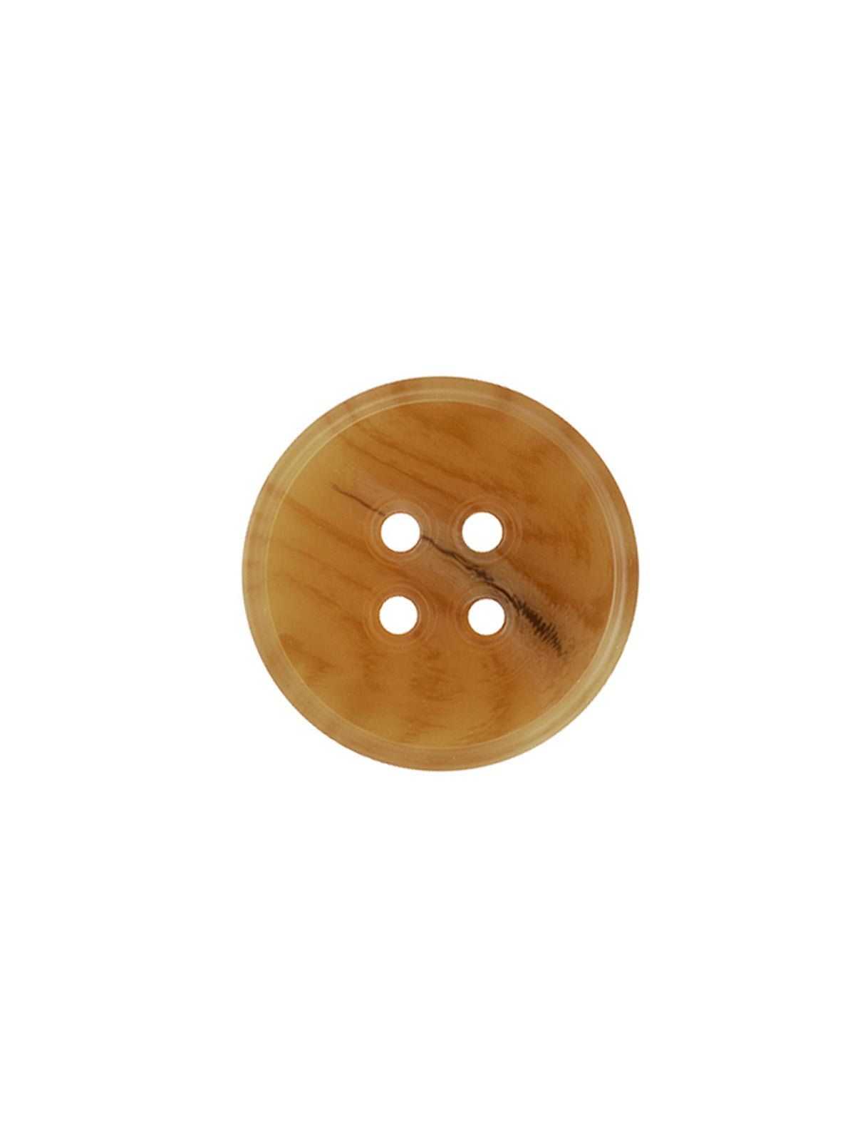 Beige Horn Effect 4-Hole Poly Coat Button