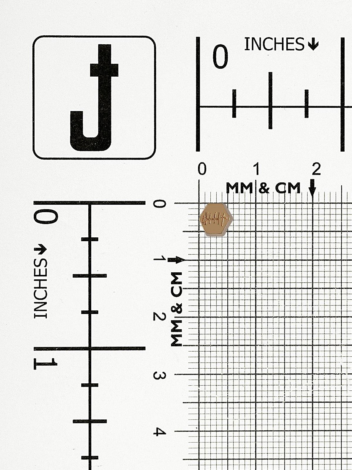Golden Hexagon Shape 6mm (10L) Downhole Shirt Metal Button- Jhonea Accessories