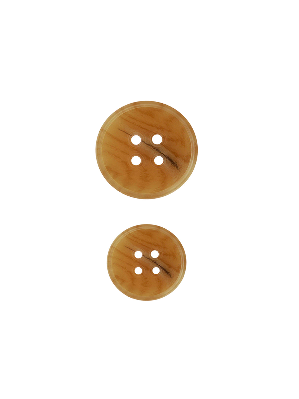 Beige Horn Effect 4-Hole Poly Coat Button