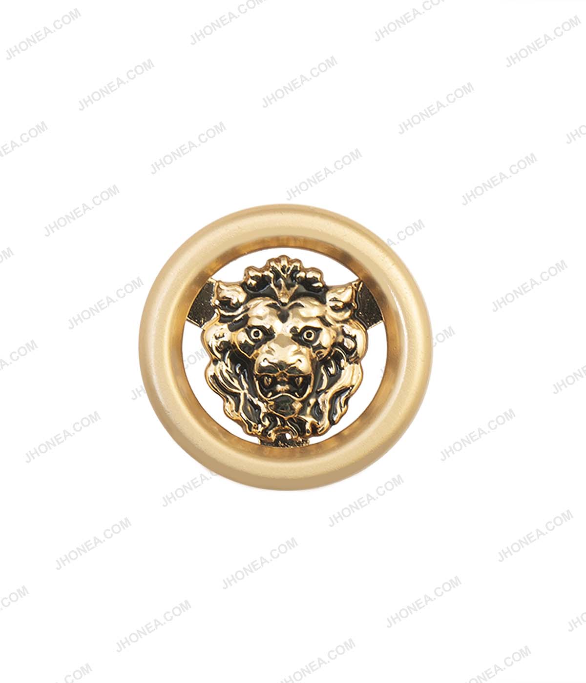 Luxury Dual Tone Gold Royal Lion Face Buttons
