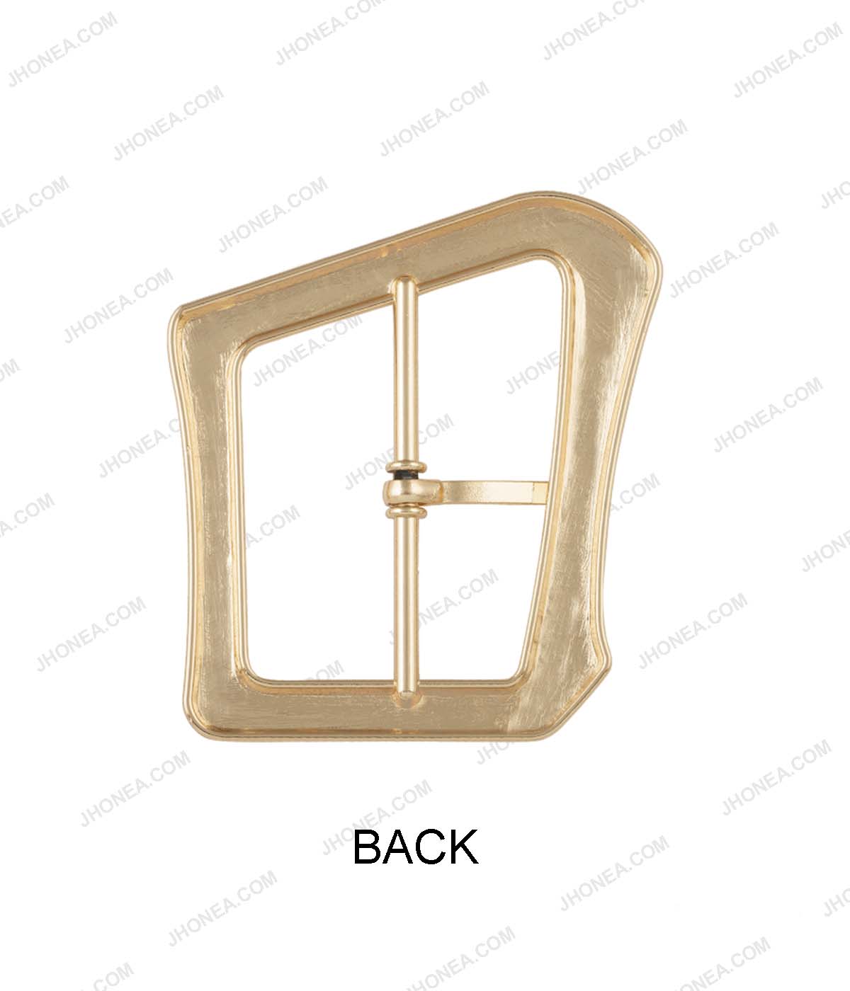 Broad Size Uneven Shape Structured Center Bar Fashion Buckle