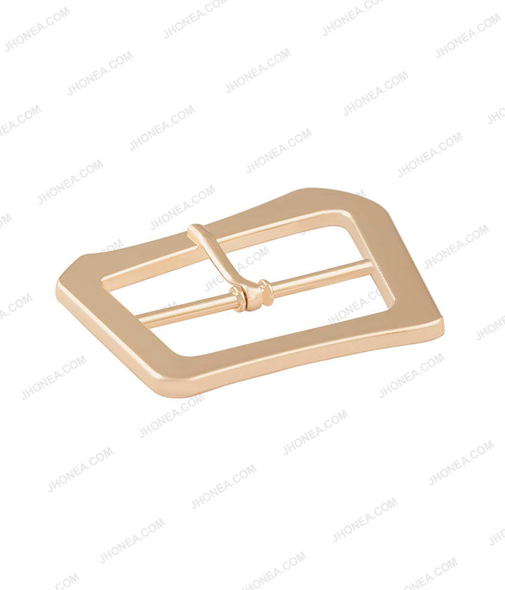 Broad Size Uneven Shape Structured Center Bar Fashion Buckle