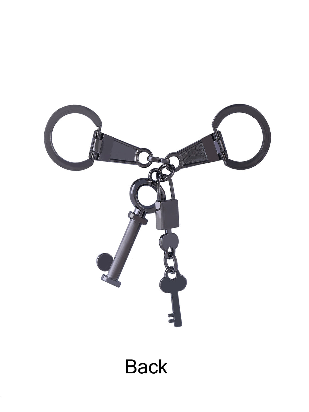 Shiny Black Nickel Lock & Key Design Fashion Hardware
