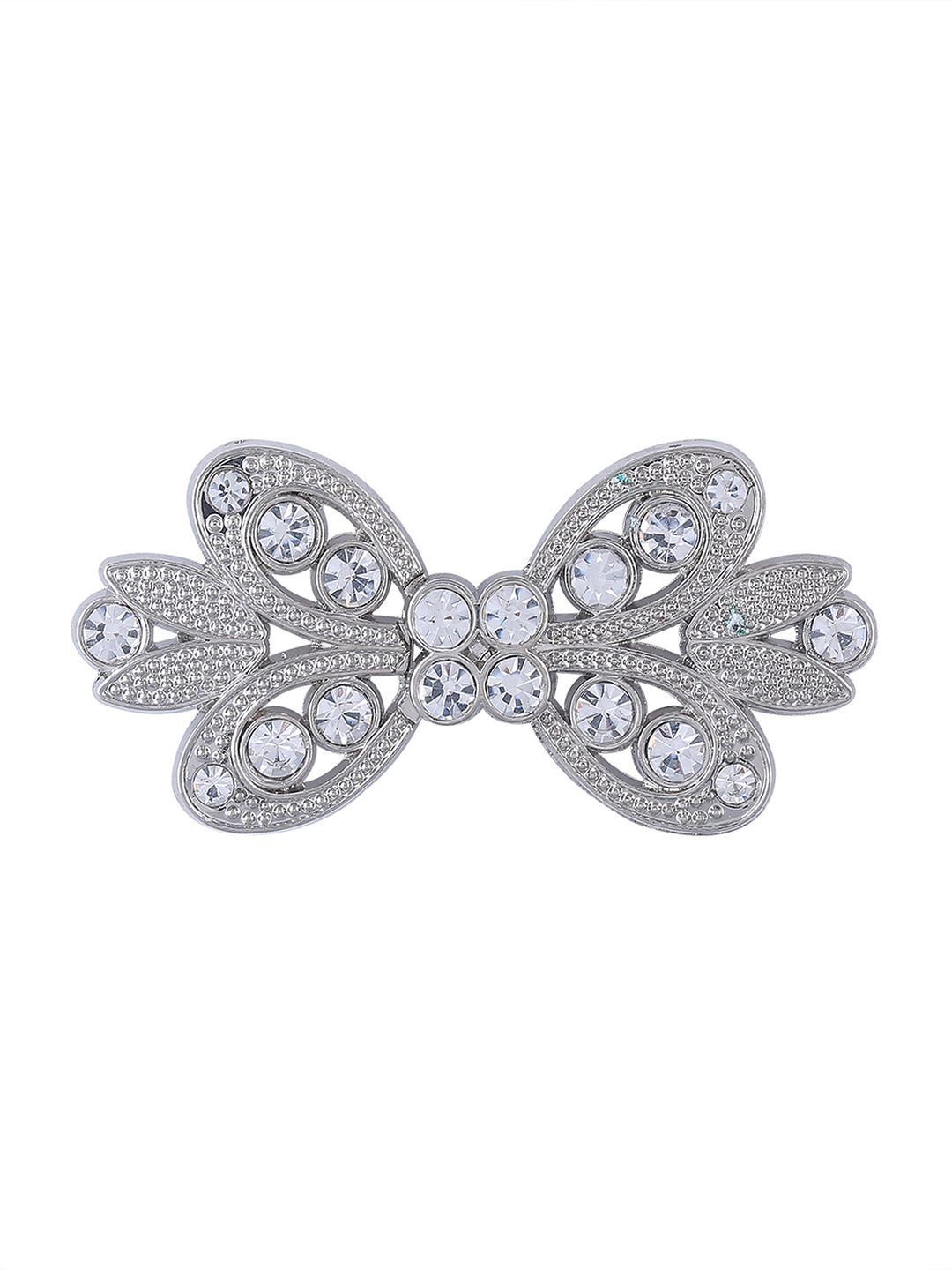 Shiny Silver Crystal Closure Clasp Buckle
