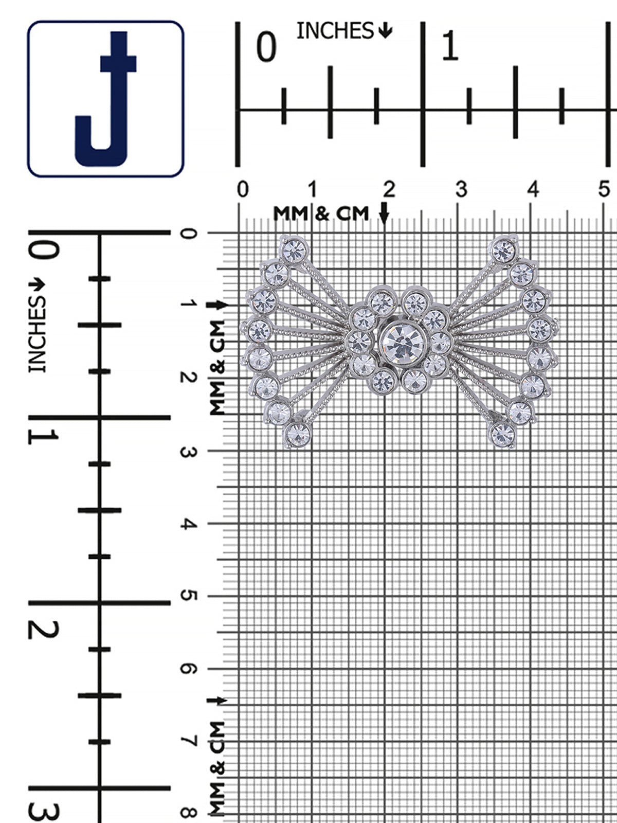Silver Crystal Butterfly Shape Diamond Closure Clasp Buckle - Jhonea Accessories