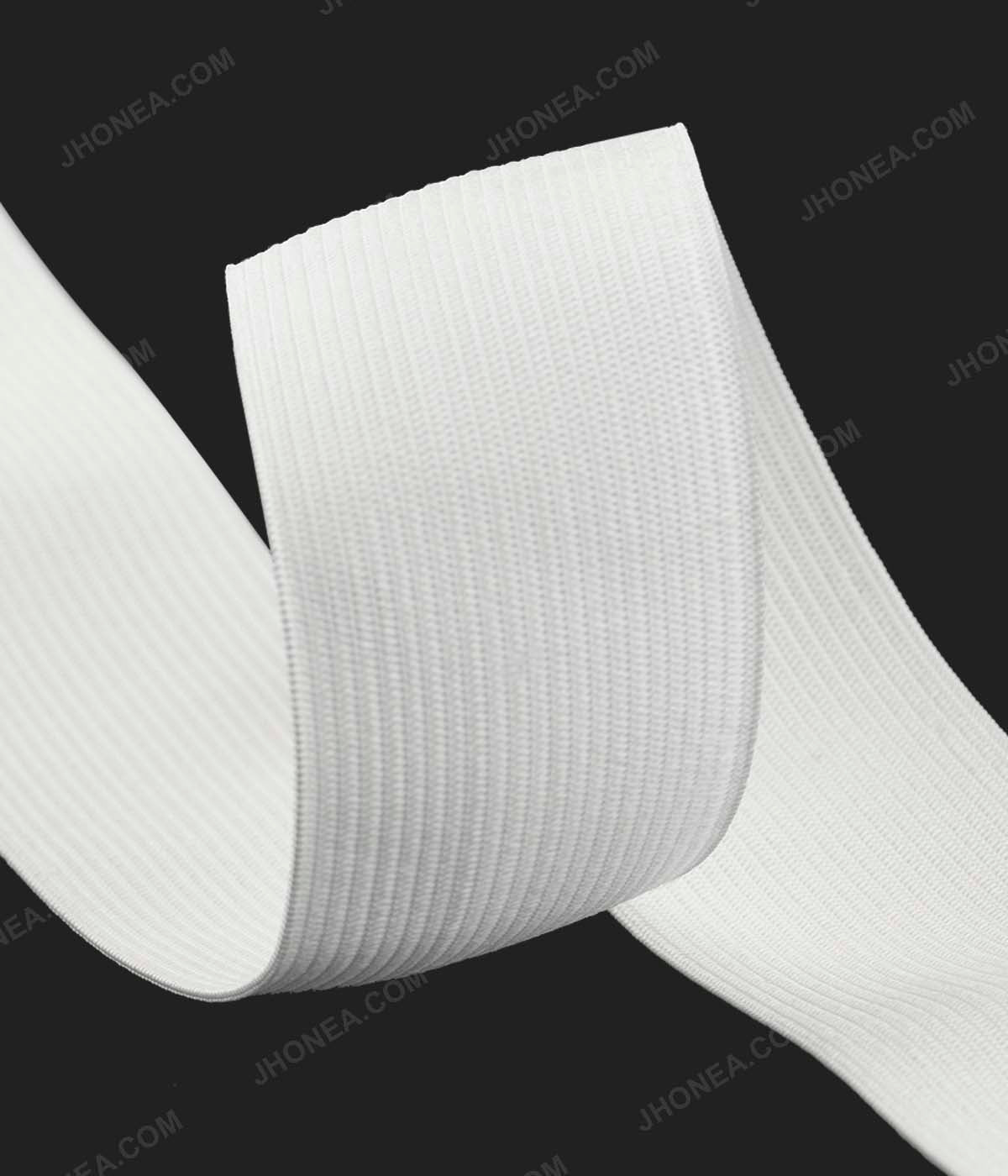 Plain White Soft Braided Tailors' Elastic for Casings