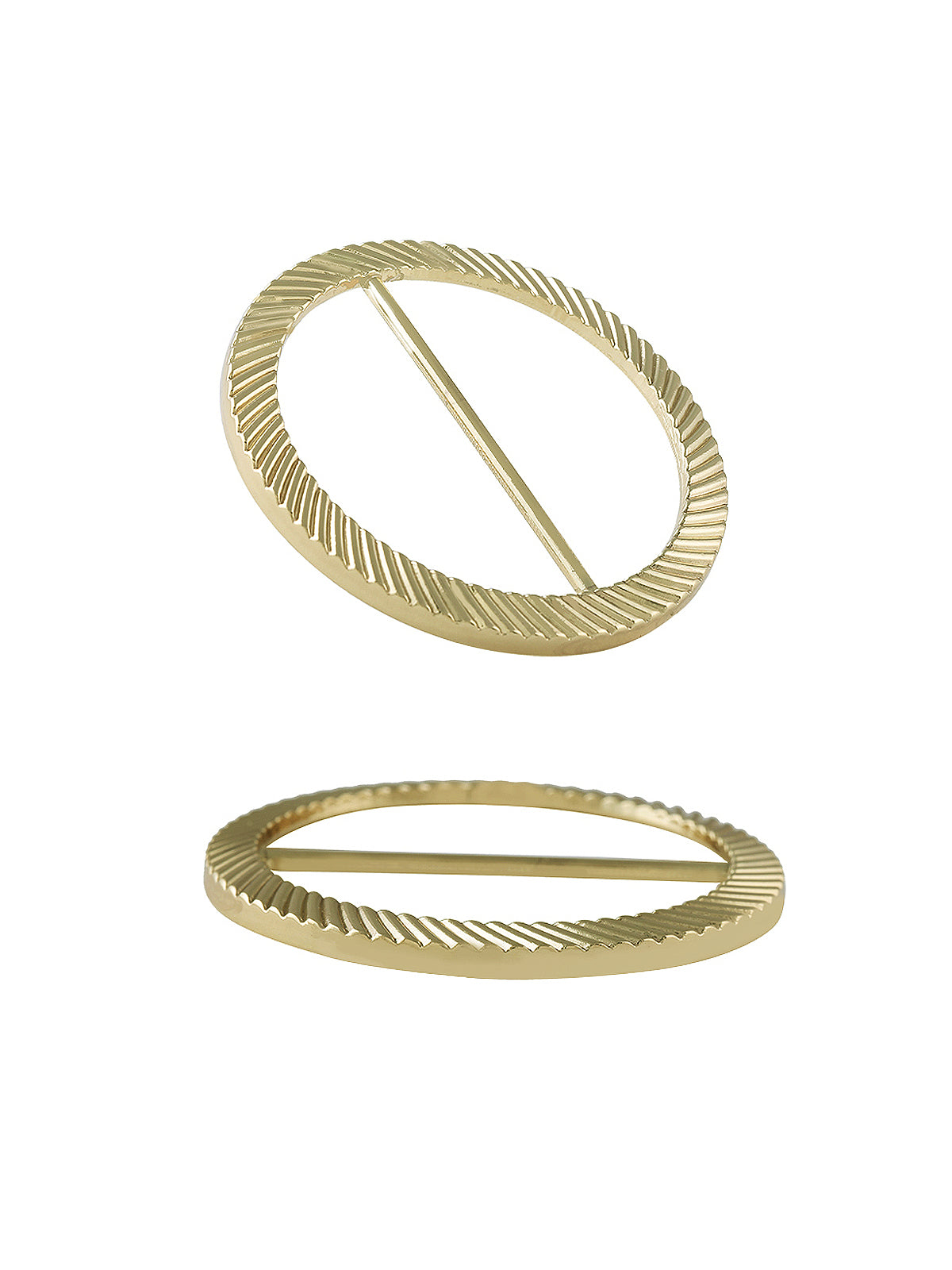 Simple Design Classic Shiny Gold Round Ring Belt Buckle