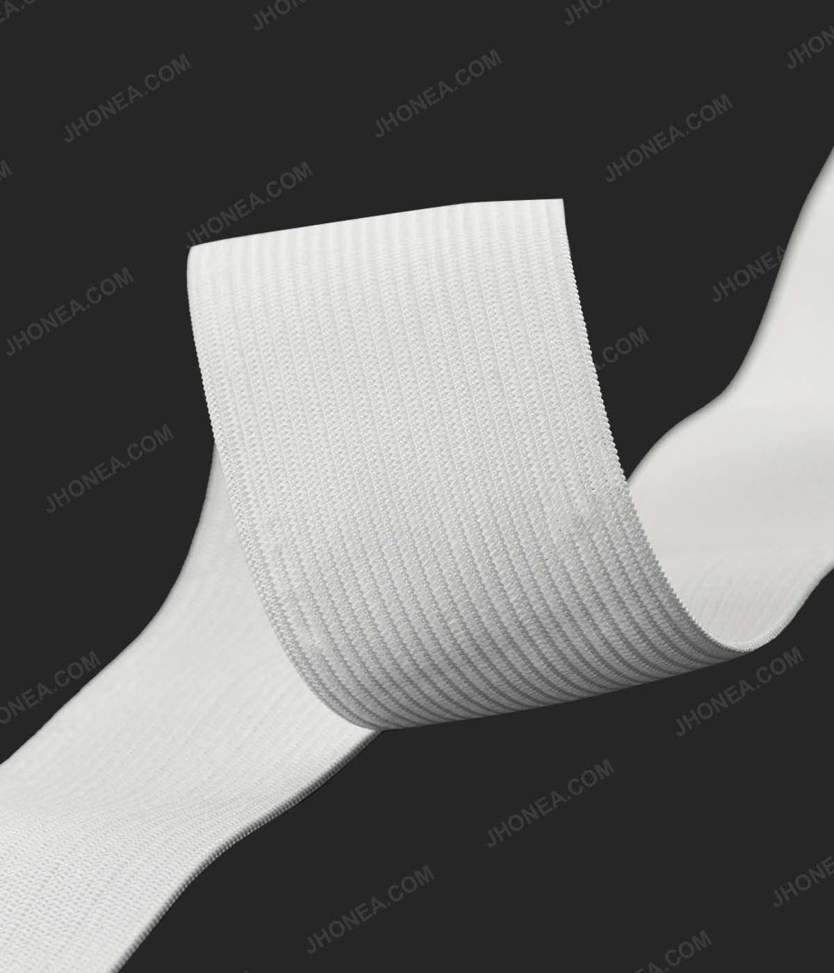 Plain Soft Black & White Tailors' Woven Elastic for Casings