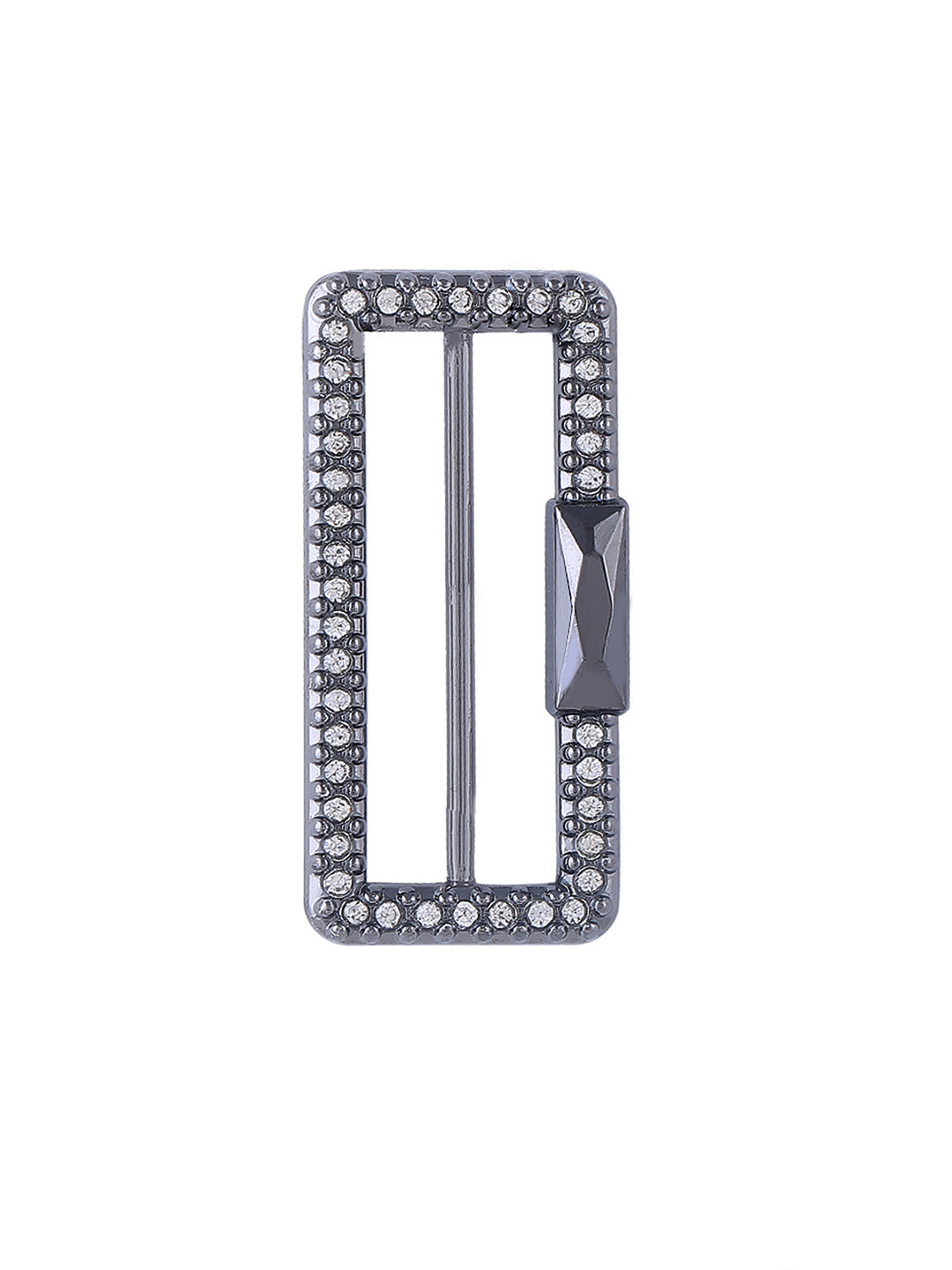 Rectangle Diamond Frame Sliding Belt Buckle