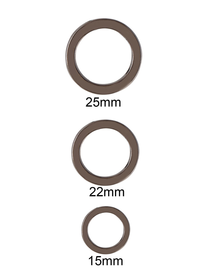 Round Shape Black Nickel (Gunmetal) Color Downhole Fancy Ring Button