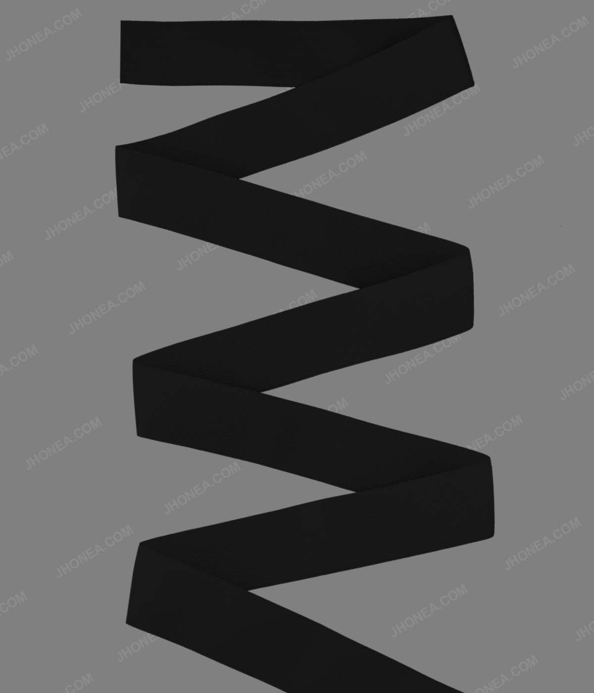Plain Soft Black & White Tailors' Woven Elastic for Casings