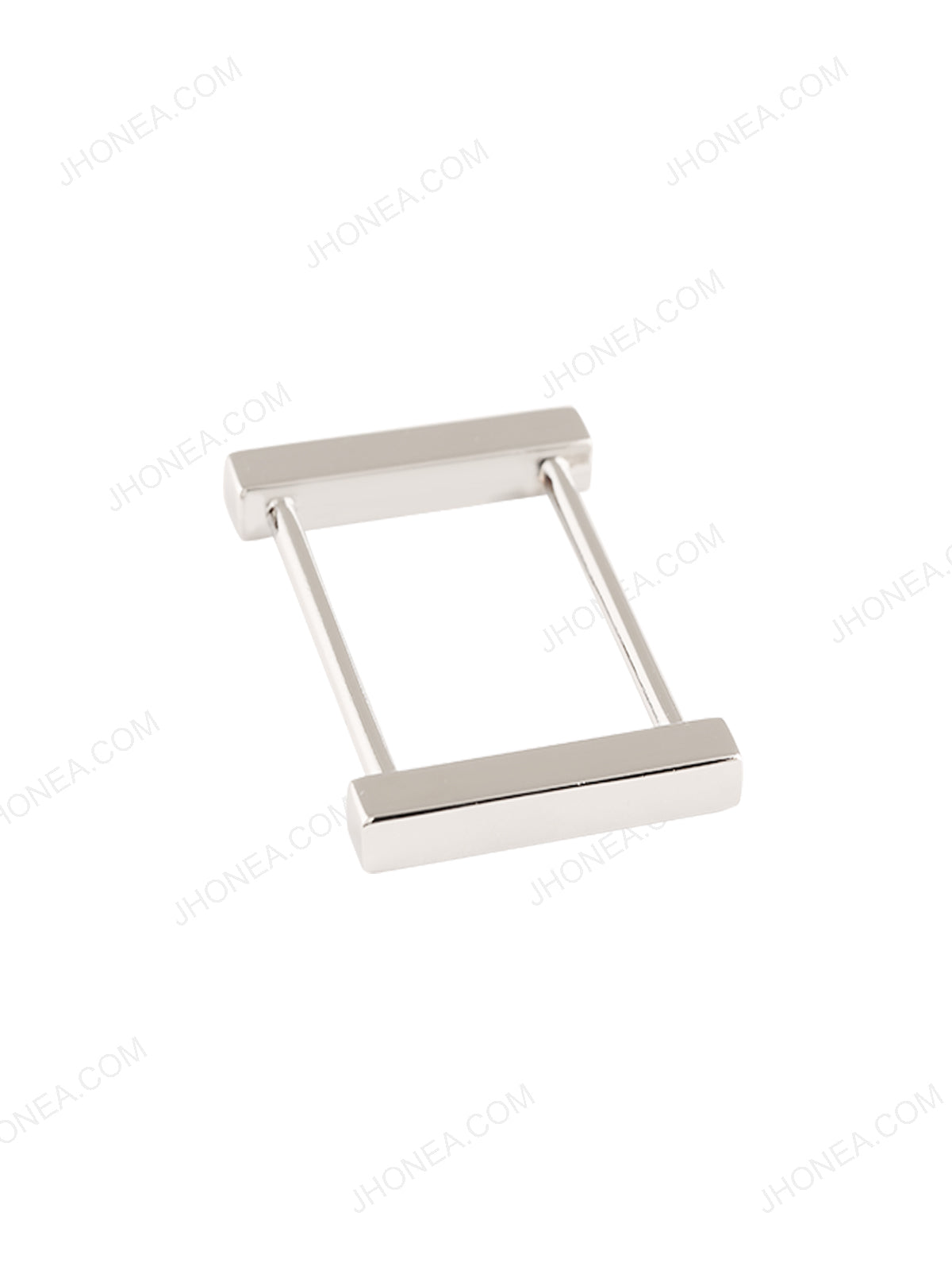 Shiny Silver Chrome Finish Sliding Webbing Belt Buckle
