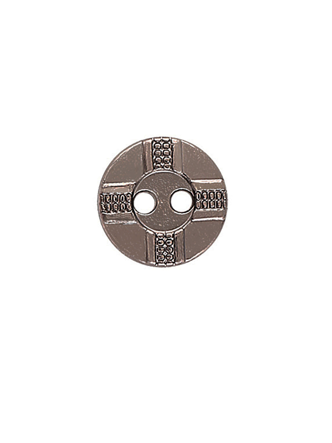 Engraved Rounded Rim 2-Hole Gunmetal Shirt Button