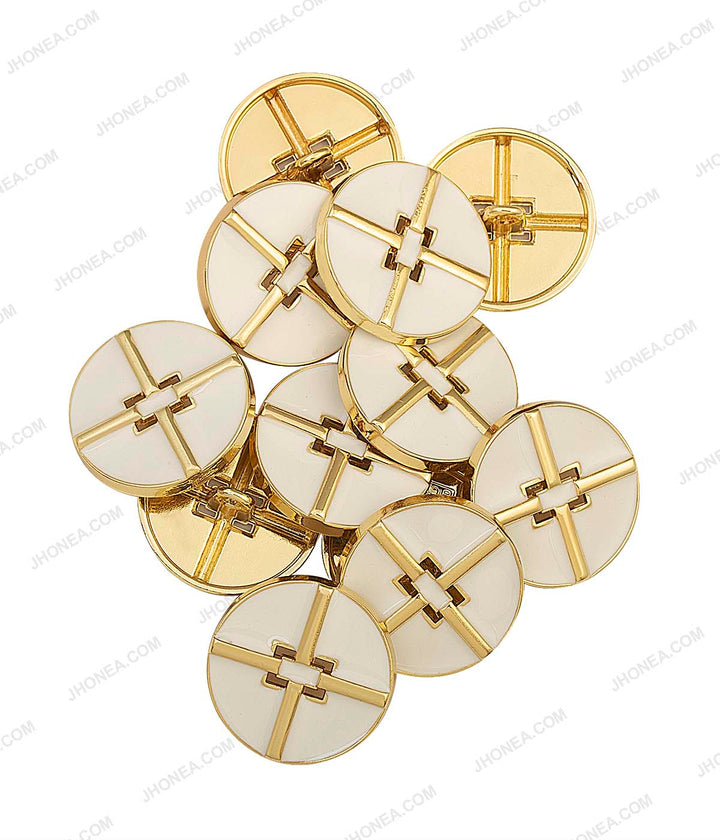 Premium Shiny Gold with Black Western Style Metal Buttons for Women