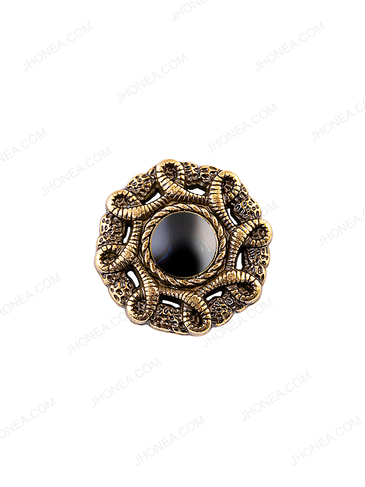 Celtic Design Antique Brass with Black  Color Vintage Button for Men & Women