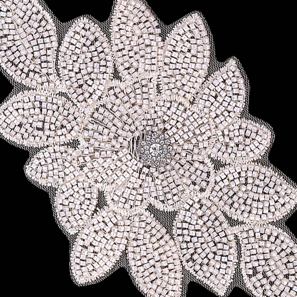Seed Bead Flower Patches for Men/Women Clothing
