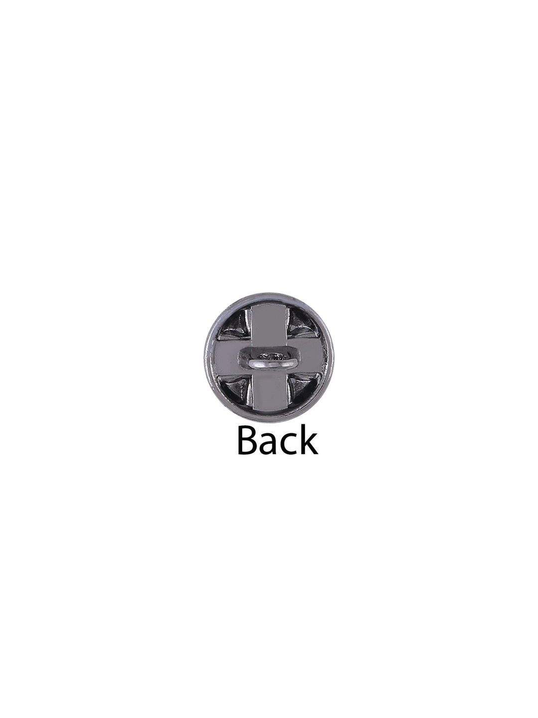 Black Nickel (gunmetal) Round Shape Engraved Design 10mm (16L) Shirt/Kurta Downhole Metal Button - Jhonea Accessories